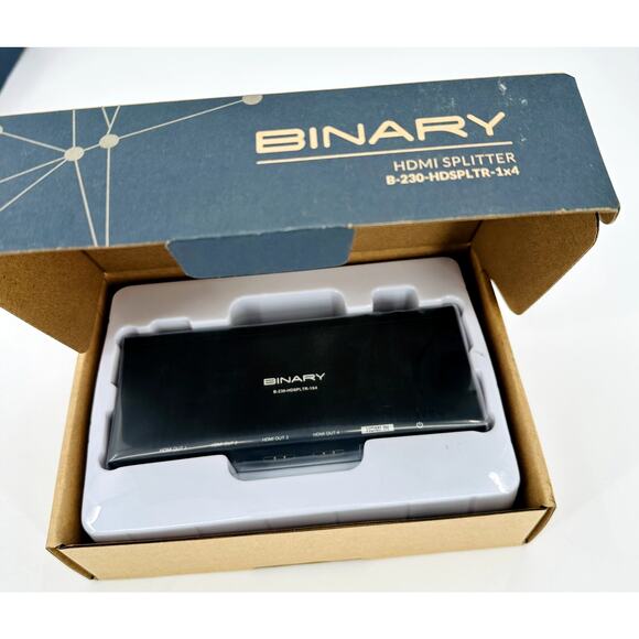 Binary 230 Series 1x4 HDMI Splitter & Clock Stretcher (B-230-HDSPLTR-1x4) NIB - Picture 1 of 9